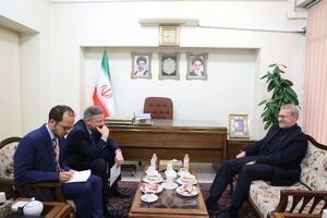 لاریجانی یستقبل السفیر الألمانی

